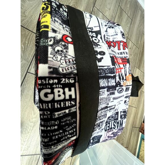 PUNK Rock Hardcore Black Backpack Bag GBH Music Black Flag - Picture 11 of 12